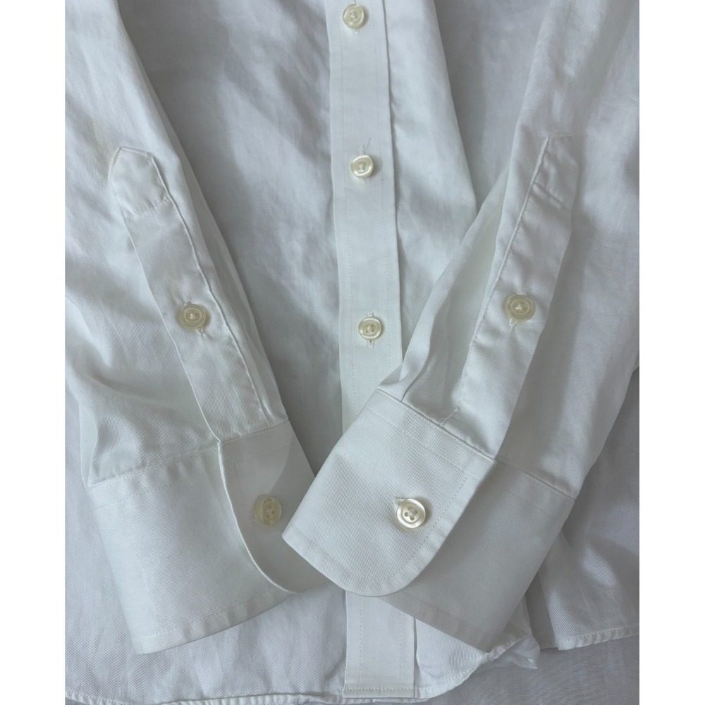 Stantt Forsyth White Button Down Shirt Mens Medium Cotton Dress Shirt - Picture 4 of 8